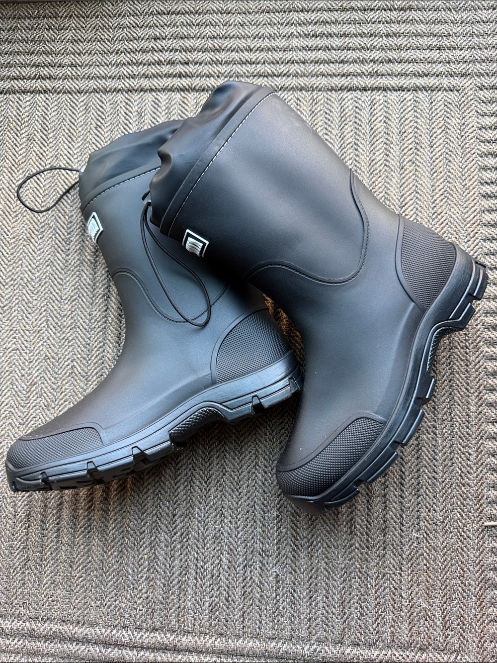 ‼️ Black Waterproof Slip-On Rain Boots ‼️